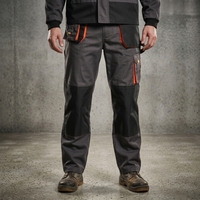 Pantalon de travail multifonctionnel pour homme avec poches, taille élastique, résistant à l'usure, pantalon cargo pour chantier, atelier, uniforme