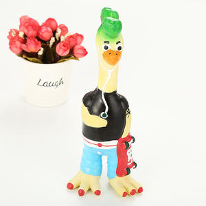 2025 stile divertente in lattice di pollo giocattolo da masticare per animali domestici giocattoli per la dentizione con Squeaker per cane - Product Image 3