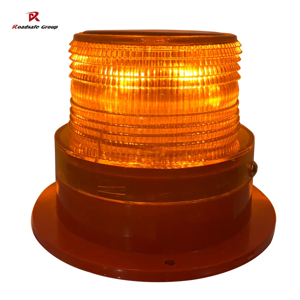 led flashing road safety solar traffic cone warning light Barricade blinker Solar powered light