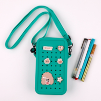 Pochette bandoulière tendance en silicone pour enfants et femmes, sacoche portable étanche pour téléphone portable, compatible avec les sacs à bandoulière