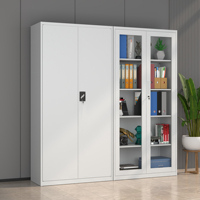 Armoire à dossiers métallique latérale avec étagères réglables, rangement robuste en acier pour l'organisation des documents de bureau, acier laminé à froid