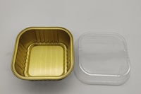 Récipient jetable en aluminium avec couvercles Moule à pizza en PET Plateau à tarte Moule à cupcake Tasse de cuisson