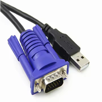 1.5m USB 2.0 KVM Câble VGA Commutateur USB Câble Standard VGA 15pin PC Ordinateur Portable Imprimante Moniteur Convertisseur Adaptateur