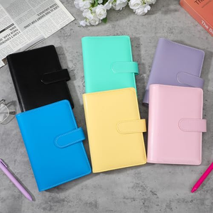 <b>A5</b>/A6 Leather-bound <b>Binder</b> Notebook with Magnetic Closure Thick Inner Pages Student Supplies - Product Image 3