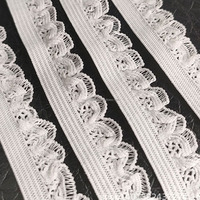 Vente directe usine – Sangle en nylon élastique blanc de haute qualité 12 mm (Spandex) à motif chevrons géométrique pour poupées DIY