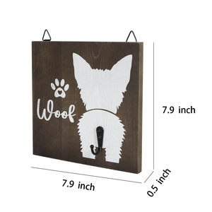 Customized <strong>Wall</strong> Mount Wood Dog Leash Hook Hanger <strong>Key</strong> <strong>Holder</strong> - Product Image 2
