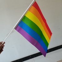 Vente en gros de mini drapeaux islamiques de fête en agitant la main de l'Union européenne de football indien personnalisés