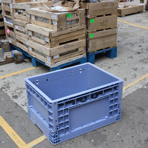 Suku Cadang Mobil muatan tinggi kotak padat lipat peti plastik <span class=keywords><strong>PP</strong></span> daur ulang tugas berat peti dapat ditumpuk logistik - Product Image 3