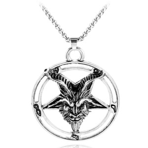 Collier tendance pour hommes et adolescents avec pendentif pentagramme et hexagramme <span class=keywords><strong>satanique</strong></span> - Product Image 6