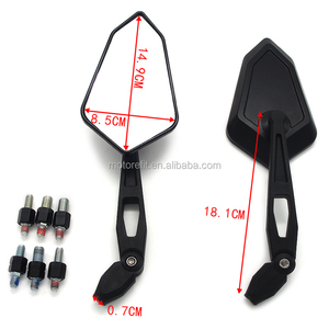 Specchi retrovisori laterali dell'estremità di barra della maniglia di retrovisione del motociclo di RTS per Yamaha MT09 FZ09 MT-03 MT07 FZ07 FZ10 MT10 FJ09 <span class=keywords><strong>XJ6</strong></span> - Product Image 2
