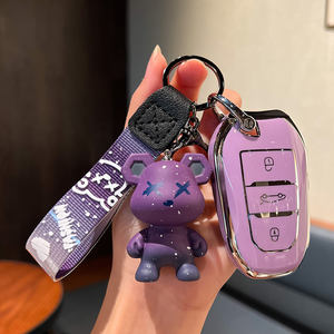 Coque de protection de clé pour <span class=keywords><strong>peugeot</strong></span> 508 3008 5008 408 <span class=keywords><strong>308</strong></span> 2008 2016 2017 2018 2019 2020 2021 <span class=keywords><strong>2022</strong></span> porte-clés de voiture - Product Image 6