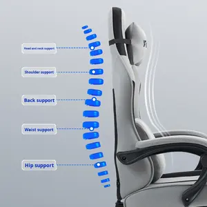 <span class=keywords><strong>Chaise</strong></span> de jeu Zero Gravity Workstation pour les personnes de grande taille, design Sanrio, pivotant à 360 degrés, hauteur réglable, base en nylon, vérin à gaz à 4 étages - Product Image 2