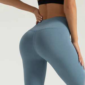 Leggings en gros avec logo personnalisé, collants intégrés, pantalons de yoga push-up pour femmes, en nylon - Product Image 6