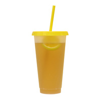 Vaso portátil de plástico de 500 ml a prueba de fugas, de calidad alimentaria, con pajita, para uso en aventuras al aire libre, para jugo, refresco o cerveza