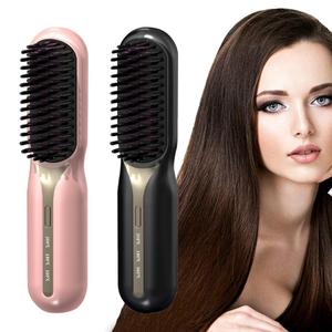 Peigne chauffant noir pour cheveux, fer à lisser, peigne chauffant pour cheveux humides et secs, fer à boucler et à lisser - Product Image 4