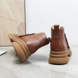 Botines Cortos Cómodos de Moda Otoño-Invierno para Mujer, Transpirables, de Cuero Genuino, Antideslizantes, con Suelas Suaves y Resistentes al Desgaste - Product Image 5