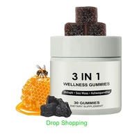 Gummies de bien-être 3-en-1 aux herbes naturelles pour le dropshipping – Bonbons pour adultes infusés au Shilajit pour un regain de vitalité quotidien