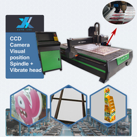 Routeur CNC multi-outils JX AUTO avec caméra CCD et couteau oscillant vibrant avec tête de broche