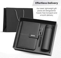 Ensemble de papeterie de luxe au design original 2026 2027 : Carnet en cuir rigide, agenda, journal, planificateur, bloc-notes et stylo, coffret cadeau