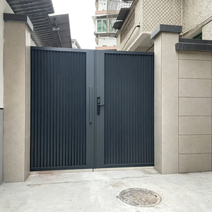 Portail d'entrée moderne de luxe en aluminium forgé, résistant à la rouille et aux intempéries, pour villa, cour et allée. - Product Image 4