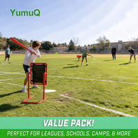YumuQ Ensemble de 3 bases de baseball pliables + 1 base de frappe pour l'entraînement au baseball et au softball en plein air pour enfants et jeunes