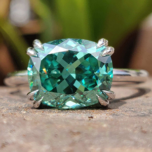 Vendita calda <span class=keywords><strong>anello</strong></span> di fidanzamento Moissanite verde ovale Pass Diaond Tester 925 <span class=keywords><strong>argento</strong></span> Vvs diamante Solitarie <span class=keywords><strong>anello</strong></span> gioielli - Product Image 1