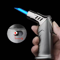 Nouveau Jobon ZB313A 2025, briquet gonflable coupe-vent à flamme jet, pistolet de soudage, ensemble métallique anti-fumée, briquet torche à flamme jet verrouillable pour fumer