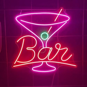 Letrero LED de Neón Retro USB Regulable, Barra de Luces 3D para Happy Hour, Club, Pub, Fiesta, Oficina, Boda, Decoración de <span class=keywords><strong>Cueva</strong></span> <span class=keywords><strong>del</strong></span> Hombre, Letrero de Neón Personalizado - Product Image 2