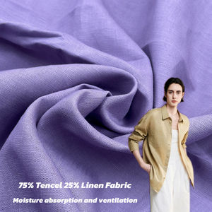 220gsm 75% 天丝25% 亚麻面料亲肤吸湿清凉感透气衬衫阔腿裤连衣裙 - Product Image 1