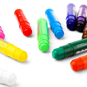 ชุดสีเทียนแท่ง 12 สี แห้งเร็ว ไม่เลอะเทอะ ไม่เป็นขี้ขลาด สีเทมเพราแบบแท่ง บิดได้ ขนาด 4.5 นิ้ว ชุดของเล่นวาดภาพ - Product Image 5
