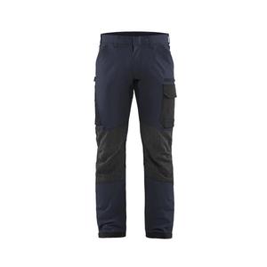 BLAKLADER - 142216458699C152 Pantalones de servicio elásticos de 4 vías Azul marino oscuro/Negro-PANTALONES DE TRABAJO EAN 7330509734421 - Product Image 1