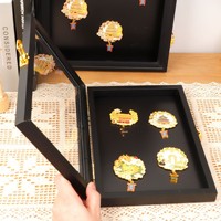 Bingkai Foto Magnet Kulkas Model Flip-Open dengan Strip Magnetik Hitam Ukuran A4/A3 Gaya Museum