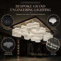Lampu Kristal Bentuk Awan untuk Lobi Hotel, Aula Perjamuan, Pusat Penjualan, Mal, KTV, Ruang Komersial, Lampu Plafon Mewah Besar