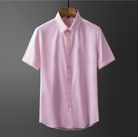 Chemise habillée homme d'été de haute qualité, blanche, à manches trois-quarts, coupe ajustée, décontractée, en satin de soie/coton, infroissable et écologique