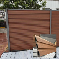 Systèmes de clôtures en WPC co-extrudé résistant aux intempéries avec poteaux en aluminium, 2ème génération - Écologiques, zéro toxique, résistants au feu, pour villas modernes