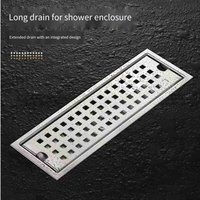 Couvercle de vidange en acier inoxydable moderne Durable 10*20-10*120cm Carré pour hôtels Anti Odeur Plancher 10*20-10*120cm