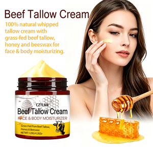 Crème <span class=keywords><strong>Visage</strong></span> Réparatrice Hydratante et Lissante à Base de Suif de Bœuf Nourri à l'Herbe et Miel, Répare la Barrière Cutanée, Marque Privée Personnalisée - Product Image 6
