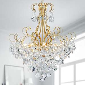 Suspension design européen Offre Spéciale lustre en or brossé cristal k9 de luxe pour salon - Product Image 1