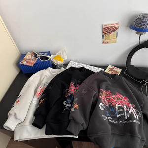 <span class=keywords><strong>Felpa</strong></span> in Pile Tinta Unita con Graffiti per Bambini, Inverno 2025, Pullover Monopezzo Ispessito, Elegante, Casual, Caldo e di Tendenza - Product Image 1