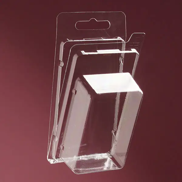 Clamshell Blisterverpackung Kunststoff heiß begehrt Packung transparente Darstellungsschachtel mit Anhänger PET vakuumgeformt benutzerdefinierte Größe