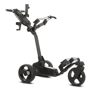 3 Wheels Foldable Golf Push Cart Bag OEM Steel Frame Packing Golf Trolley Remote Controller