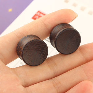 Di legno tunnel Del Corpo Dei Monili di Legno Orecchio Calibro Barella Doppio Svasato Orecchino Expander Plug Piercing Trafori Della Carne 6-22mm - Product Image 6