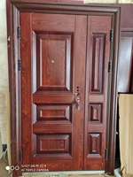 Porte de sécurité en acier de Chine, une porte et demie, avec un design de porte en tôle de fer et un meilleur prix