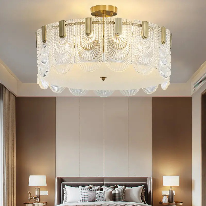프랑스 침실 거실 디자인 실내 장식적인 공상 펀던트 전등 설비 led 현대 수정같은 샹들리에 천장 빛