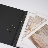 Menu à feuilles mobiles personnalisable, liste de prix, livre de recettes, menu avec poche transparente, surface en cuir PU gaufré