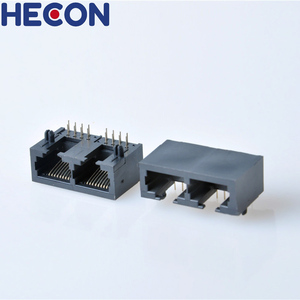 Đầu Nối RJ45 Ổ Cắm Chuyển Đổi Rj45 <span class=keywords><strong>RJ11</strong></span> 90 Độ Bằng Nhựa Màu Đen Đầu Nối 6P6C Đầu Nối Ethernet MOQ Thấp Góc Phải Dip Rj45 Cái - Product Image 6