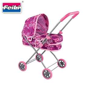 Fei Li Stroller Foldable And Midium Size Toys Doll Pram For Dolls 11-15 Iches Doll Stroller Factory