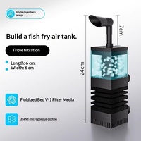 Filtre à eau pneumatique CheLan avec système d'oxygénation intégré trois-en-un, pompe à oxygène silencieuse et aspiration d'air inversée pour poissons d'eau douce