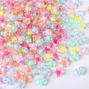 Cuentas sueltas de acrílico en forma de estrella para la fabricación de pulseras, multicolor, 10 mm, accesorios de joyería DIY - Product Image 2