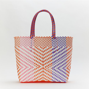 Wholesale Women Large Plastic Waterproof Handbags Travel Tote Bag Hand plastic Woven Bag Mexico Bags